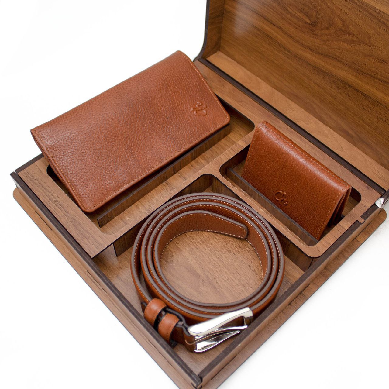 ست هدیه مردانه چرم تبریز