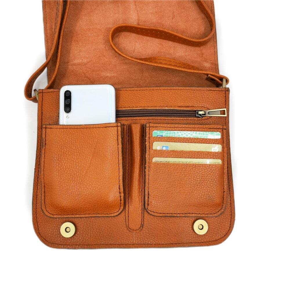 کیف دوشی چرم زنانه