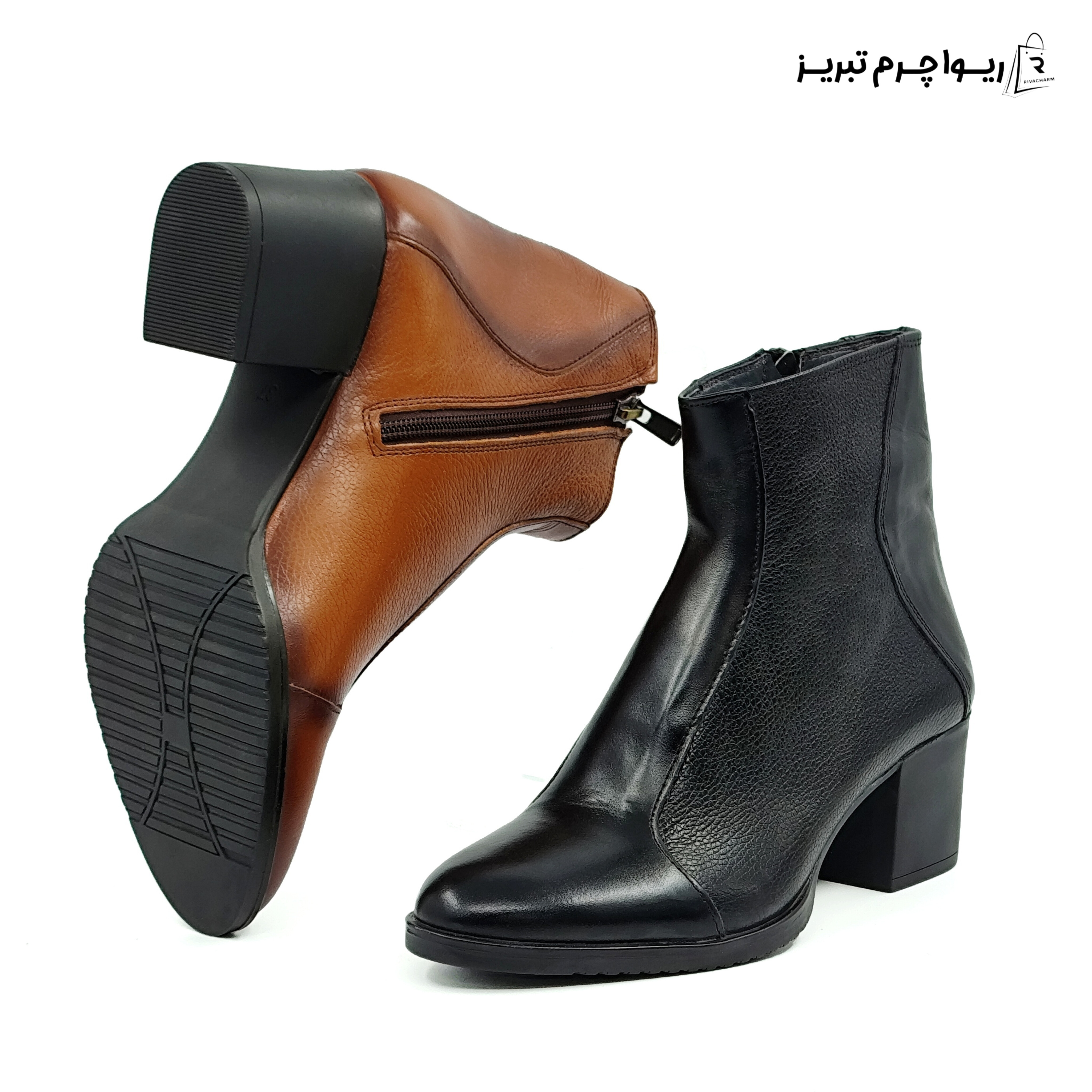 بوت زنانه چرم تبریز چرم طبیعی ریواچرم تبریز