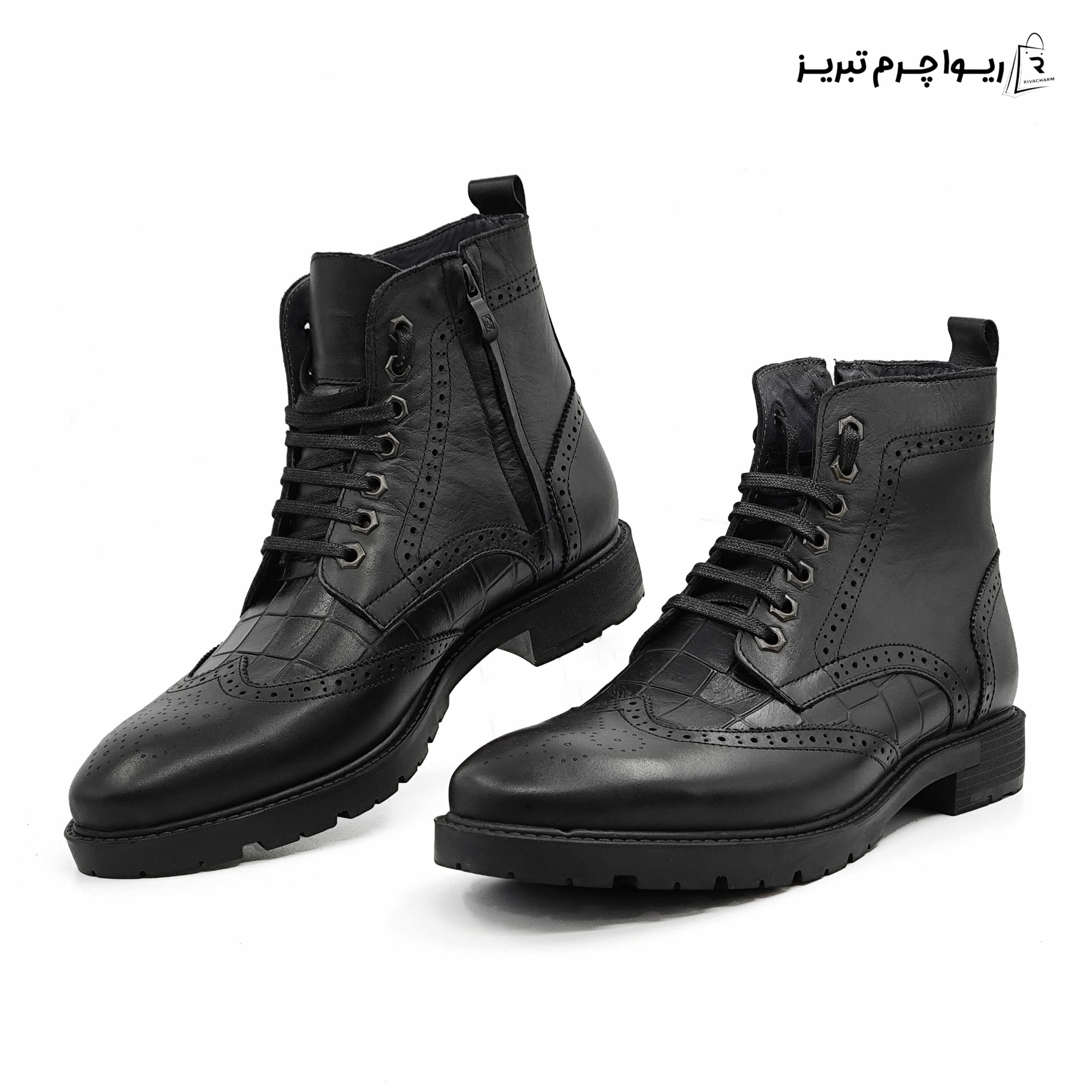 بوت و نیم بوت مردانه چرم طبیعی تبریز چرم ریوا چرم تبریز