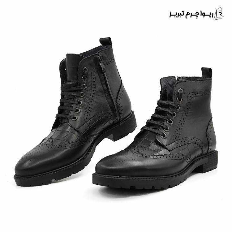 بوت و نیم بوت مردانه چرم طبیعی تبریز چرم ریوا چرم تبریز