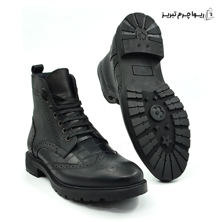 بوت و نیم بوت مردانه چرم طبیعی تبریز چرم ریوا چرم تبریز