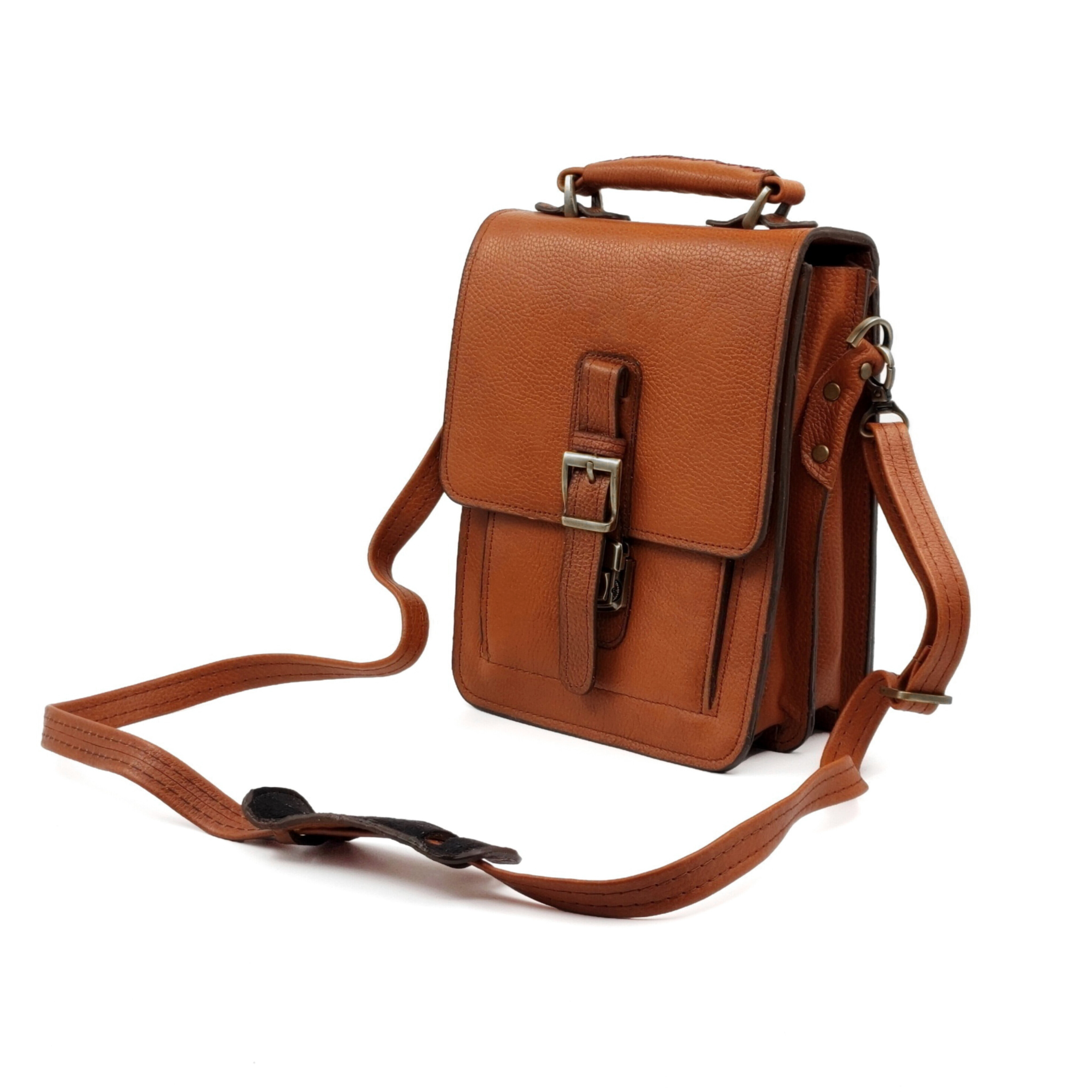 کیف دستی و دوشی چرم ریواچرم تبریز کد d20 سایز بزرگ