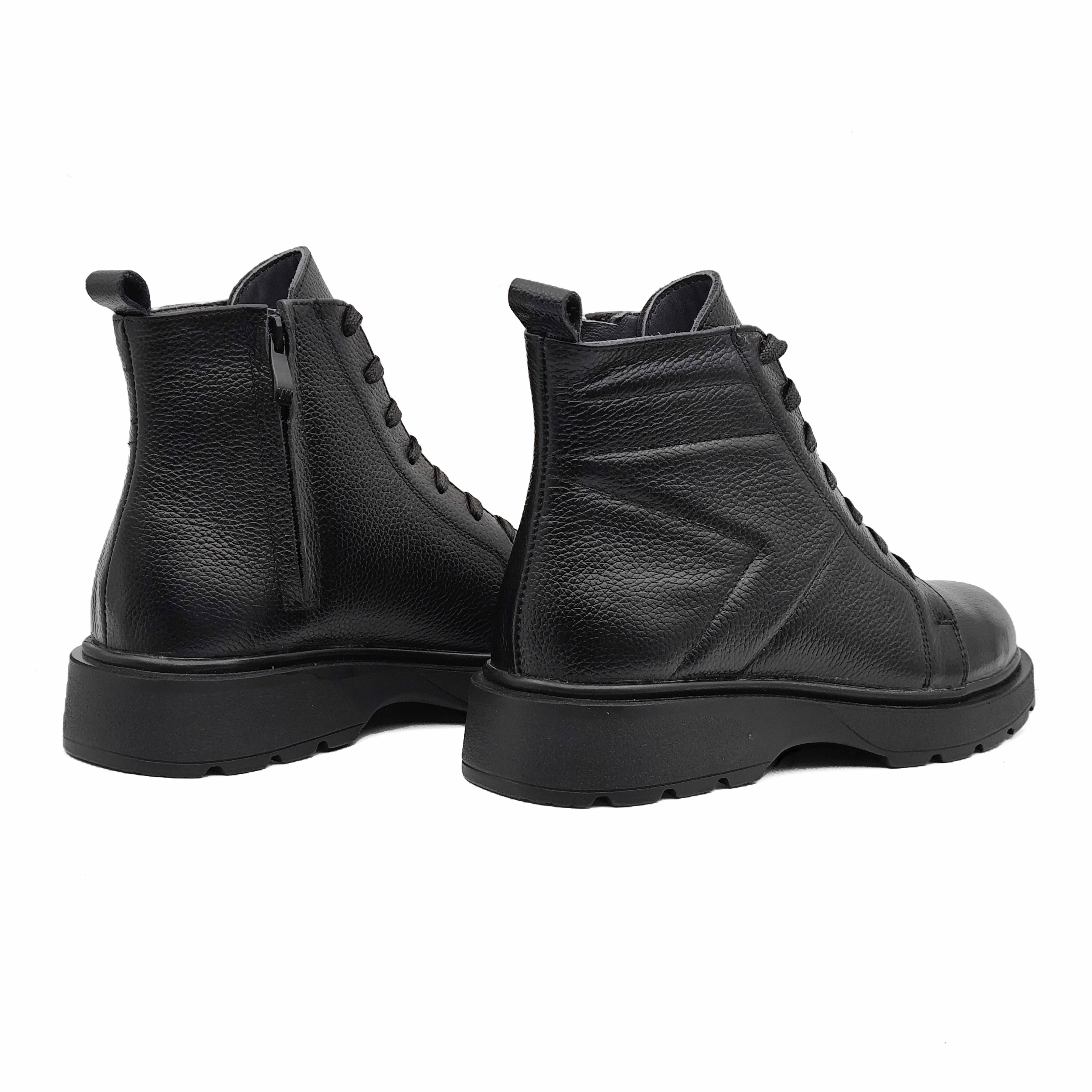 بوت زنانه چرم بنددار مدل نیلی ریواچرم تبریز