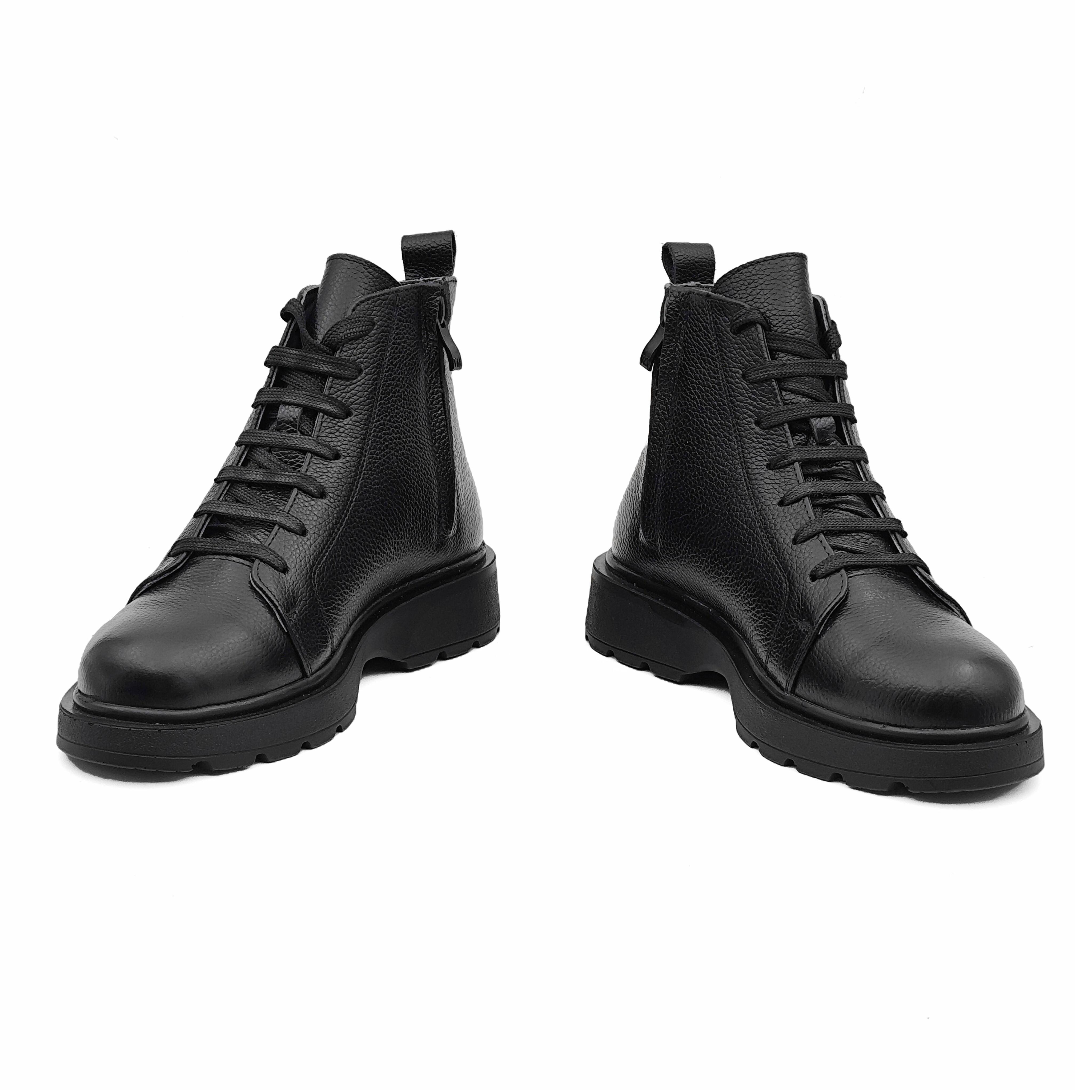 بوت زنانه چرم بنددار مدل نیلی ریواچرم تبریز