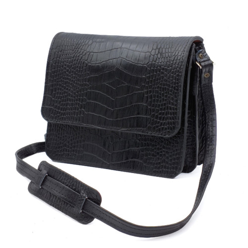 کیف دوشی زنانه چرم ریواچرم تبریز مدل نیلوفر