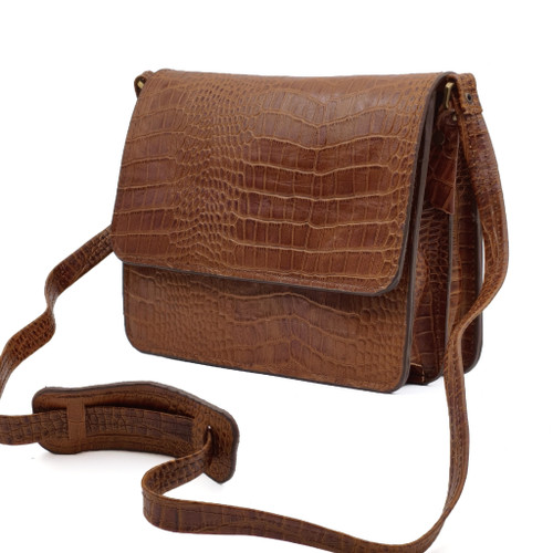 کیف دوشی زنانه چرم ریواچرم تبریز مدل نیلوفر