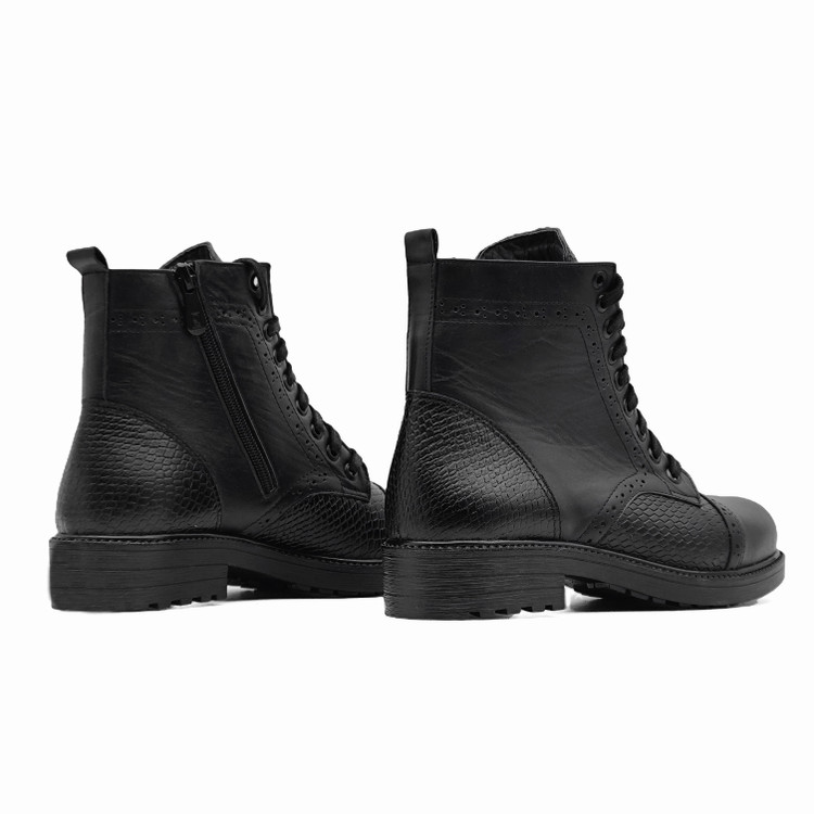 بوت زنانه چرم بی بند ریواچرم تبریز مدل تارا