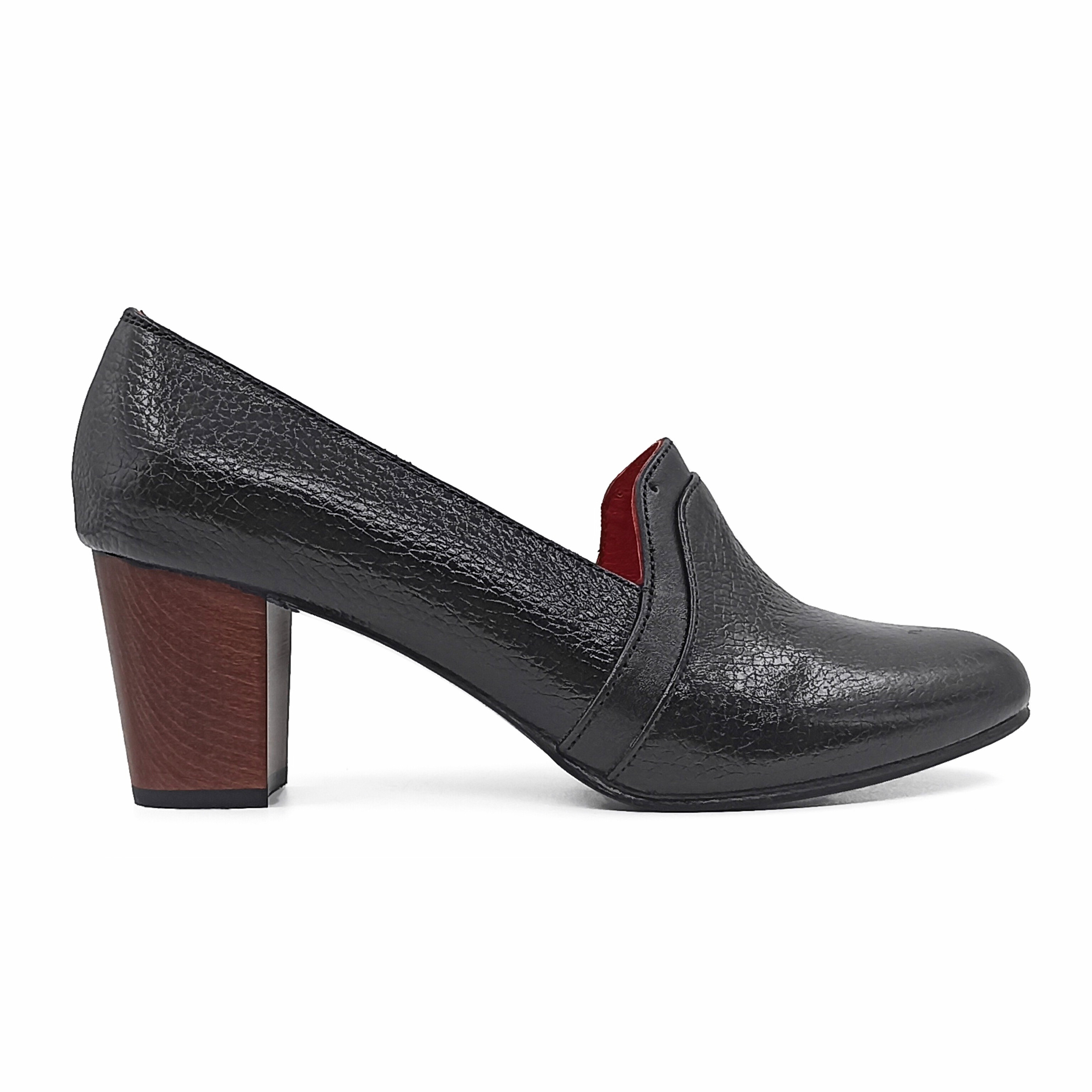 کفش پاشنه بلند زنانه چرم ریواچرم تبریز مدل دنیز