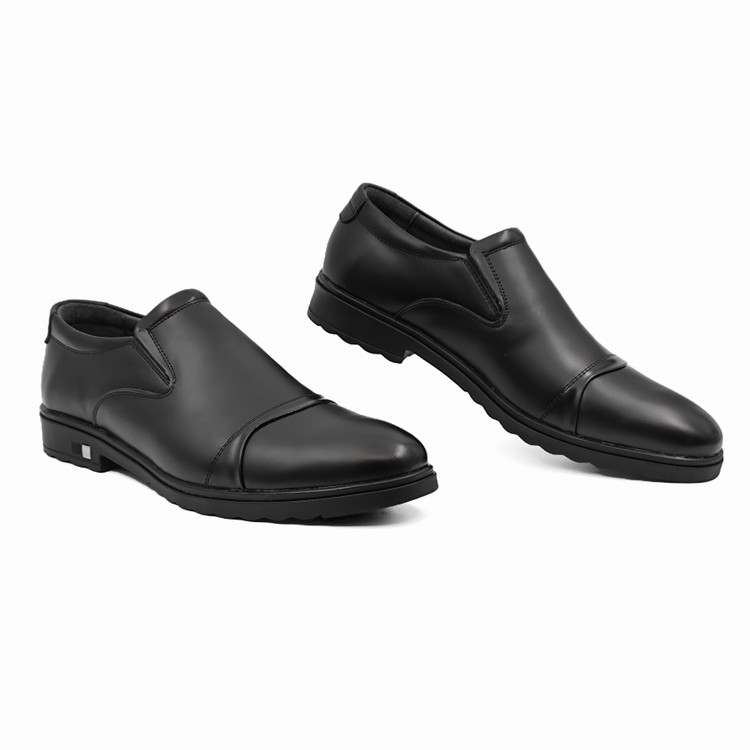کفش مجلسی مردانه چرم بی بند k400 ریوا چرم تبریز
